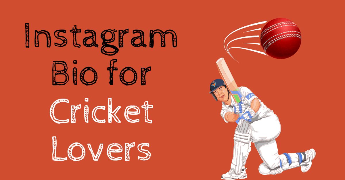 Instagram bio for cricket lovers