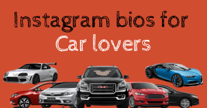 Instagram Bios for car lovers