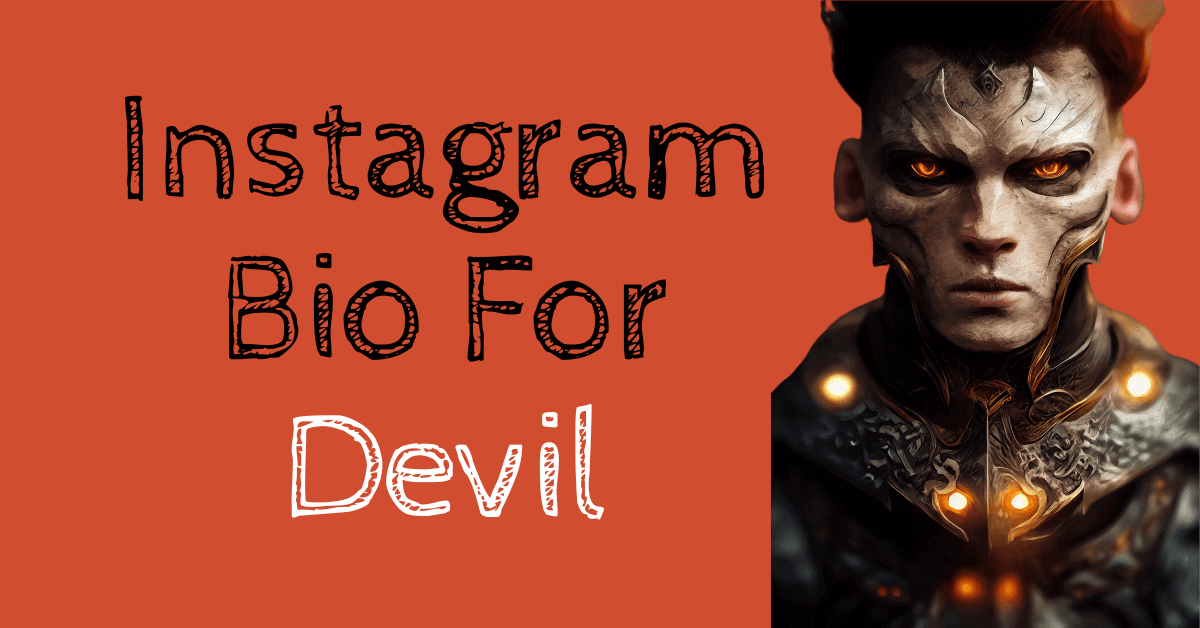 Instagram Bio For Devil