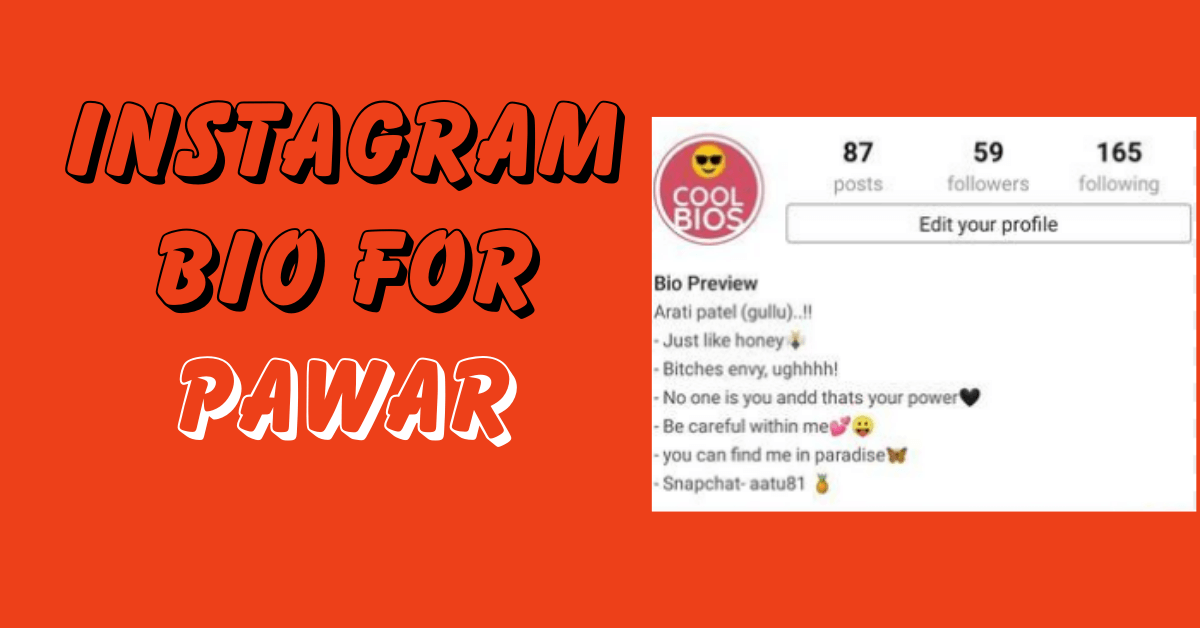 Instagram Bio for Pawar